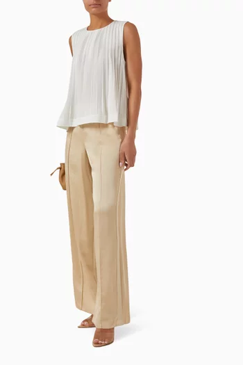 Pleated A-line Top