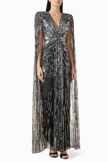 فستان جولد راش مطرز