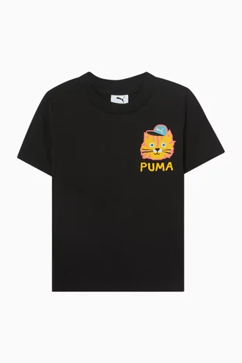 Moody Cat T-shirt in Cotton