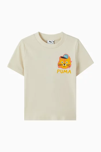 Moody Cat T-shirt in Cotton