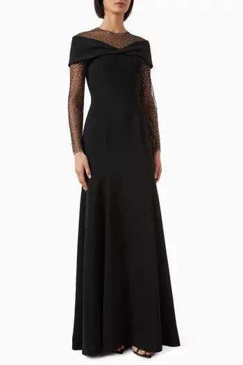 فستان سهرة إتيان مطرز بأحجار الراين