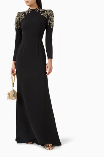 فستان كوبرا مطرز بالخرز