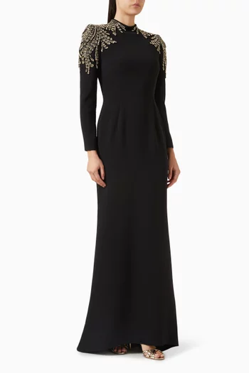 فستان كوبرا مطرز بالخرز