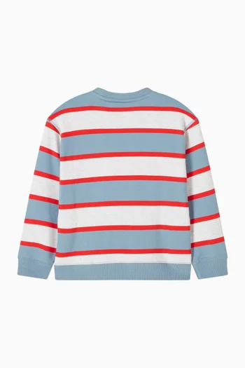 Striped Sweatshirt in Cotton