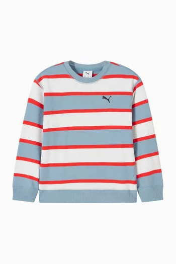 Striped Sweatshirt in Cotton