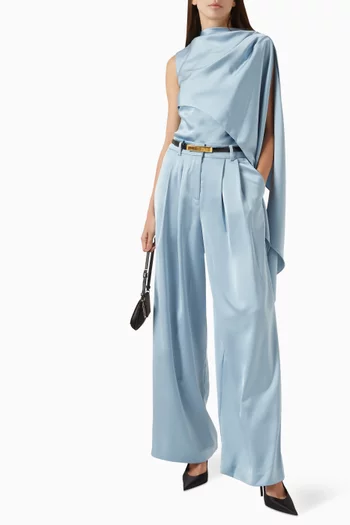 Estelle Poncho Blouse in Satin