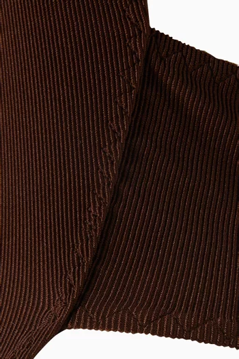 High-leg One-piece Swimsuit in Corduroy