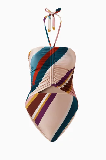 Striped One-piece Swimsuit