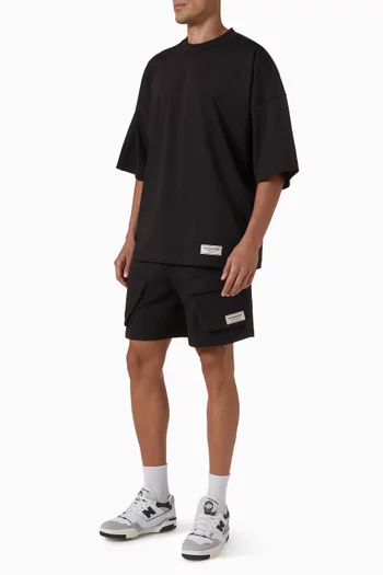 شورت كارغو قماش سوفتسكين مُعاد تدويره بحياكة داخلية 7 بوصة