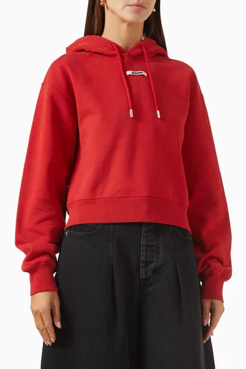 كنزة بغطاء رأس لو جروس صوف قطني مضلع