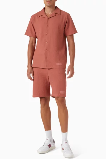 Short-sleeve Shirt in Seersucker Jersey