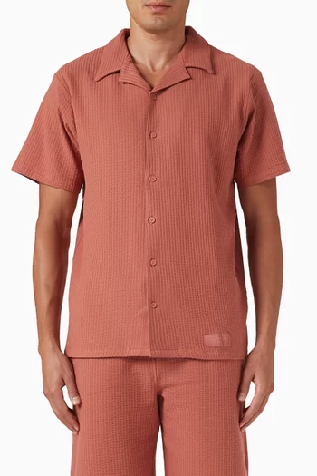 Short-sleeve Shirt in Seersucker Jersey