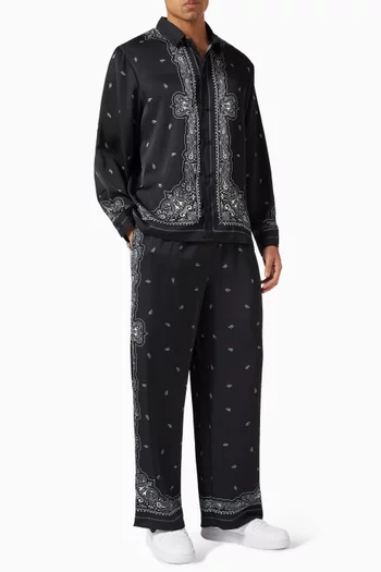 Paisley Print Shirt in Recycled Satin