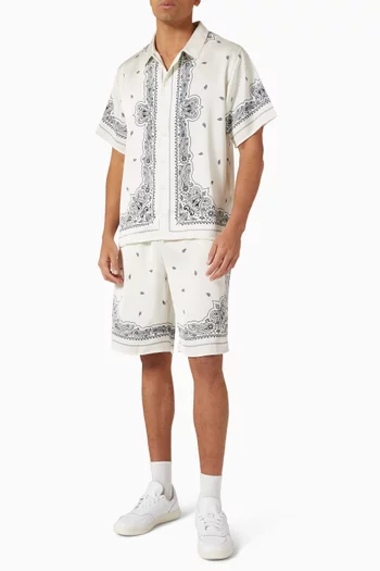 Paisley Print Shirt in Recycled Satin