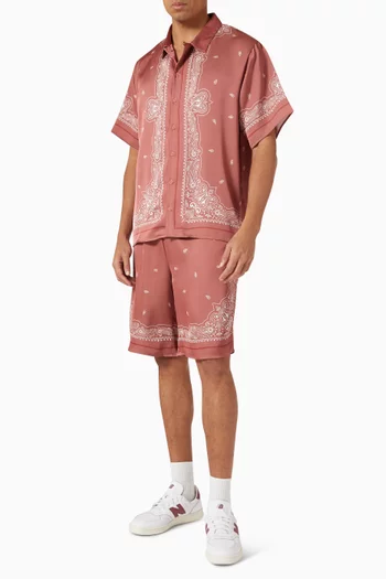 Paisley Print Shirt in Recycled Satin