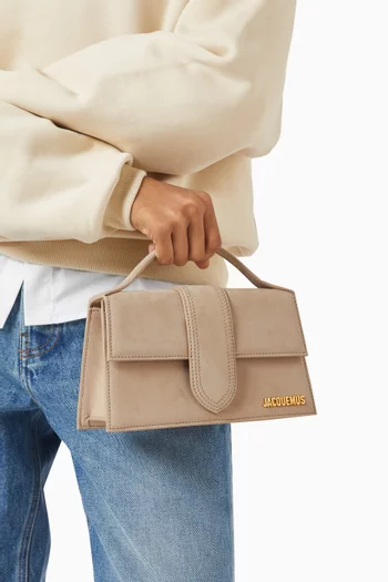 Mini Le Bambino Top-handle Bag in Suede