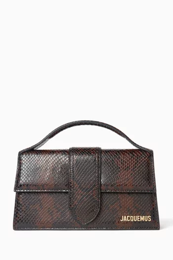 حقيبة كتف لو جراند بامبينو جلد بنقشة جلد الأفعى