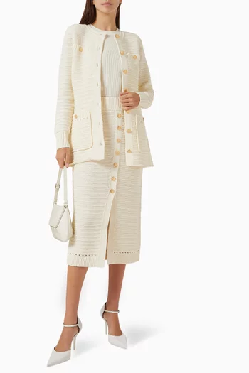 تنورة تاني بأزرار قطن ممرسر