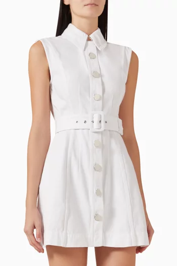 فستان مايلي بنمط قميص قطن