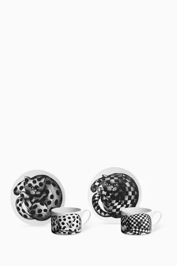 طقم فناجين وأطباق شاي هاي فيديليتي، زوجان