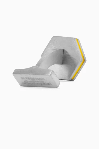 x Lamborghini Hex Cufflinks in Brushed Titanium