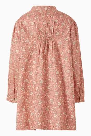 Tania Floral Print Dress in Organic Cotton