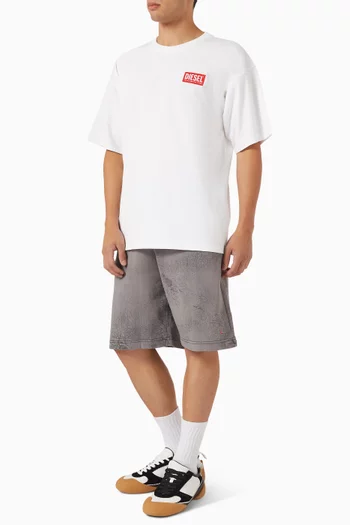 Jacquard-logo T-shirt in Organic Cotton