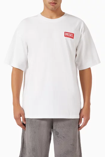 Jacquard-logo T-shirt in Organic Cotton