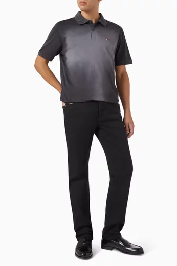 تي شيرت بولو بلون باهت قطن عضوي