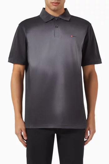 تي شيرت بولو بلون باهت قطن عضوي