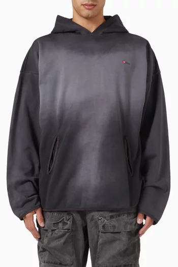 كنزة بغطاء رأس بألوان متدرجة قطن عضوي