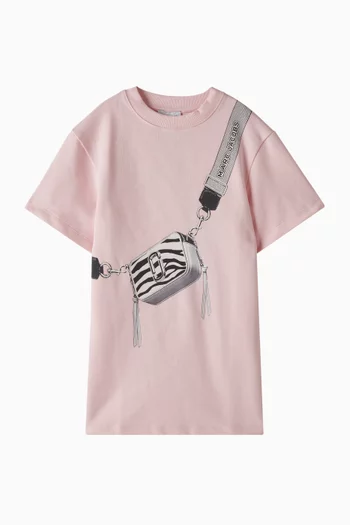 Snapshot T-shirt Dress in Cotton