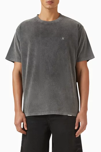 Metal Initial R T-shirt in Cotton