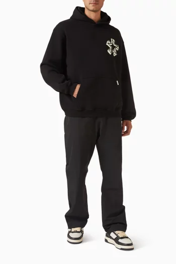 Initial Star Hoodie in Cotton-fleece