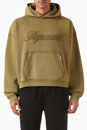 Rep Reverse Applique Hoodie in Cotton-fleece
