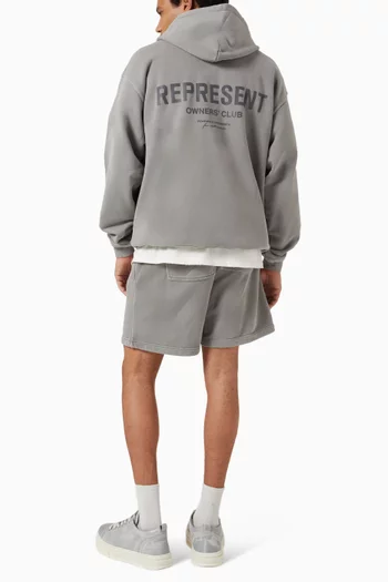 كنزة بغطاء رأس وشعار Owners Club‏ قطن