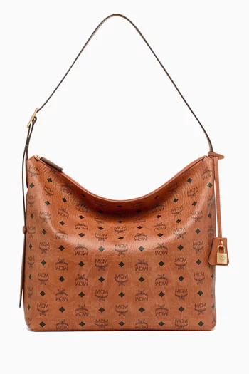 Large Aren Hobo Bag in Visetos Canvas