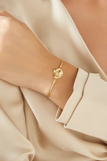 Spiral Cobra Chain Bracelet in 18kt Gold-plated on Brass
