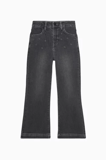 بنطال جينز بحلى قطن