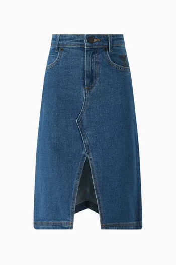 Midi Skirt in Denim