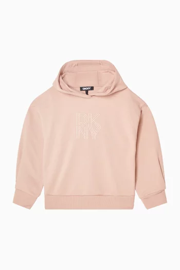 Embroidered Logo Hoodie in Cotton