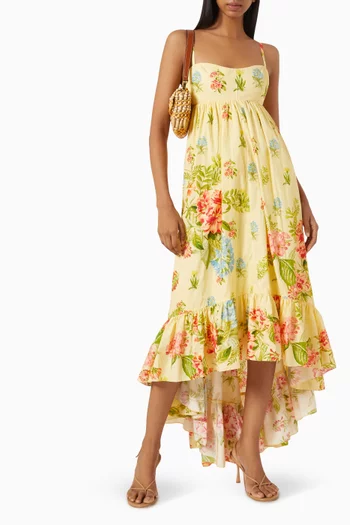 Dhun Floral-print Maxi Dress in Cotton