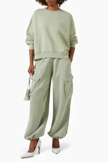 Initial Cargo Sweatpants in Cotton Fleece