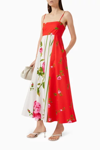Rue Printed Dress in Cotton-poplin