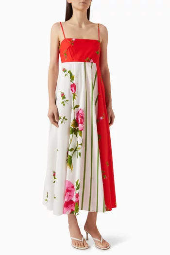 Rue Printed Dress in Cotton-poplin