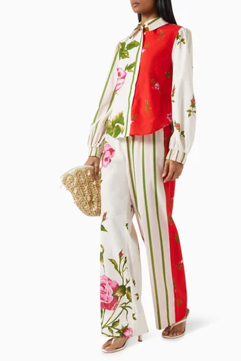 قميص رافرتي قطن وكتان