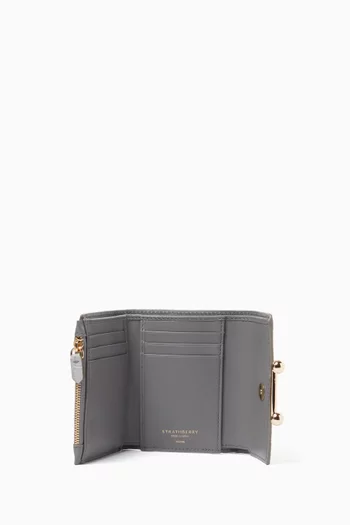 Mosaic Trifold Wallet in Croc-embossed Leather