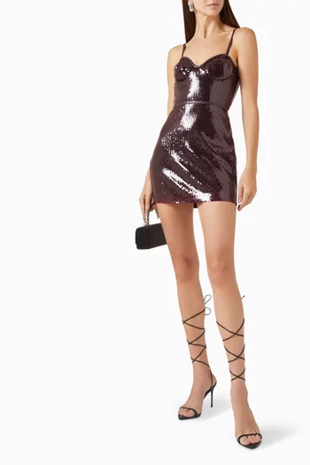 Sequin-embellished Mini Dress