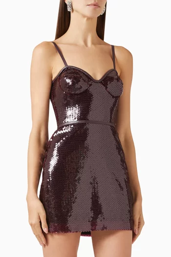 Sequin-embellished Mini Dress