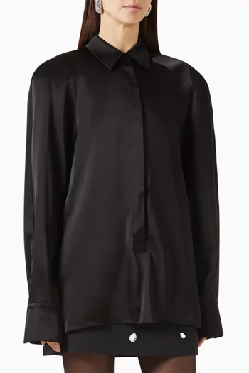 Oversized Shirt in Satin